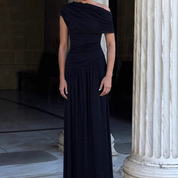 Damen Elegantes Wickel-Maxikleid mit asymmetrischem Schnitt und hochwertigem Jersey Drune