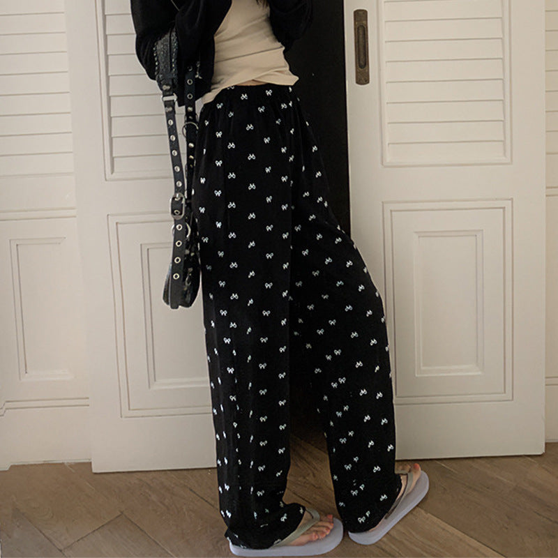 Damen Gemütliche Palazzo-Hose mit elegantem Muster Drune