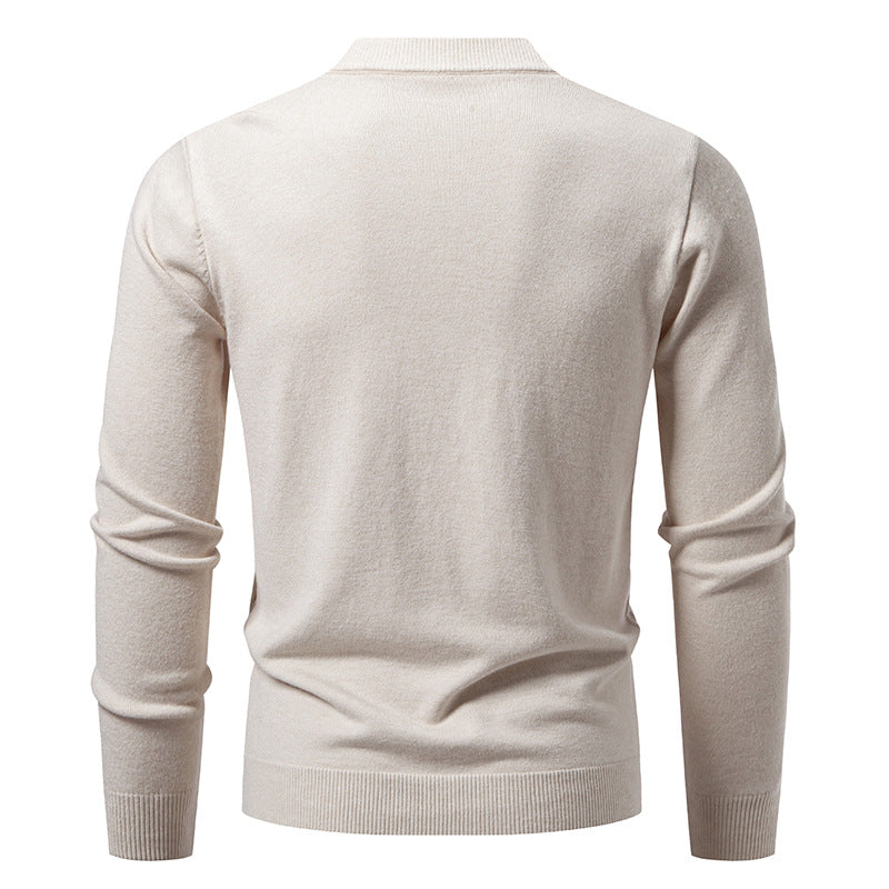 Herren nan V-Ausschnitt Strickjacke mit dezenter Zopfmusterstruktur und durchgehender Knopfleiste Drune