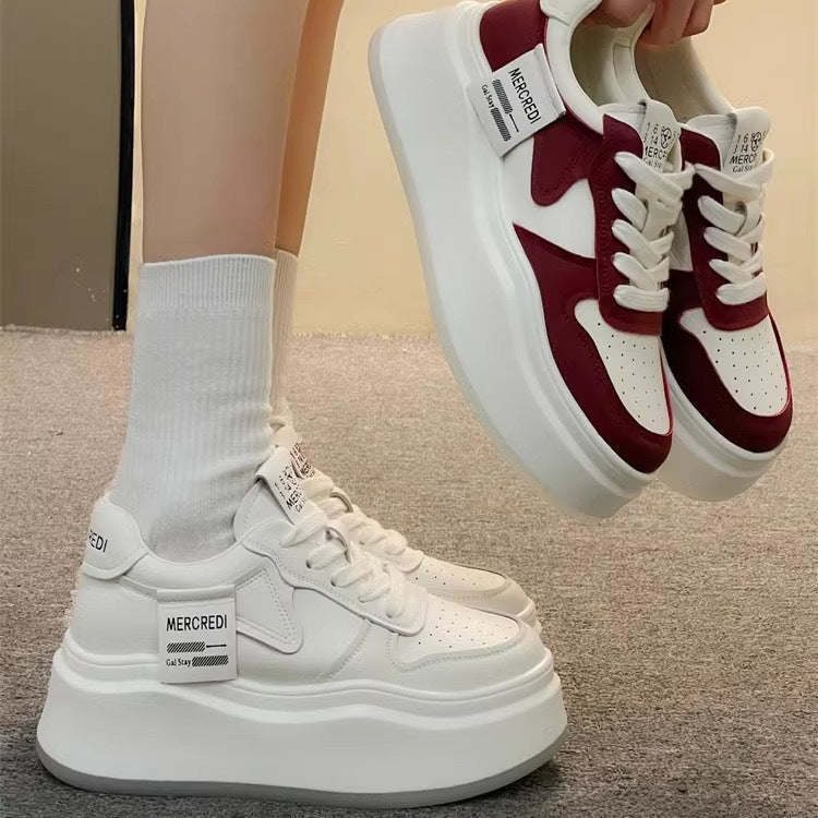 Damen Plateau-Sneaker mit luftiger Mesh-Oberfläche und komfortabler Dämpfung Drune