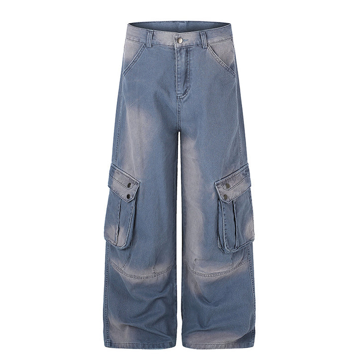 Damen Weite Cargo-Denim-Culotte mit Utility-Taschen Drune
