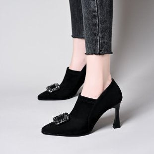 Damen Elegante High Heel Pumps mit Glitzerdetail Drune