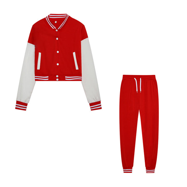 Damen Sportliches Set mit cropped Jacke und Jogginghose im modernen Look Drune