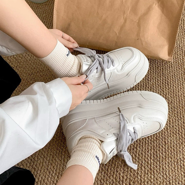 Damen Plattform Sneakers Drune