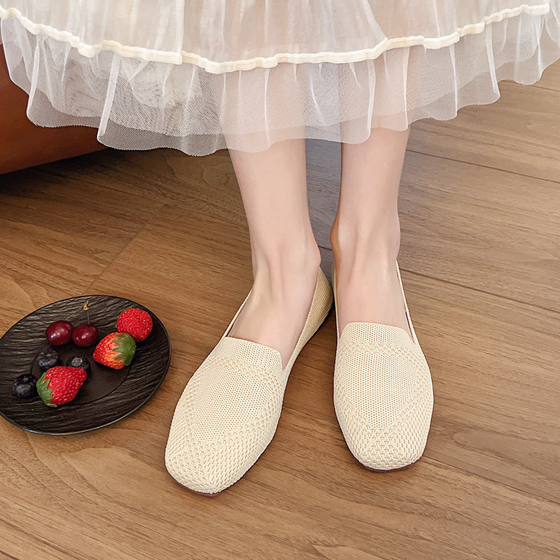 Damen Moderne Slingback-Schuhe mit Atmungsaktivem Netzmaterial und Elastischem Einschlupf Drune