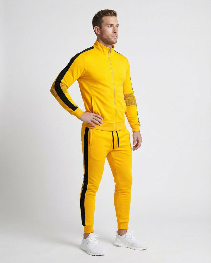 Herren Trainingsanzug Slim Fit mit Stehkragen