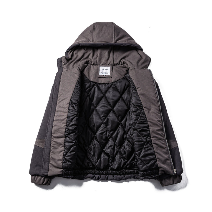Herren Gepolsterte Stepp-Hoodie-Jacke mit Utility-Taschen Drune