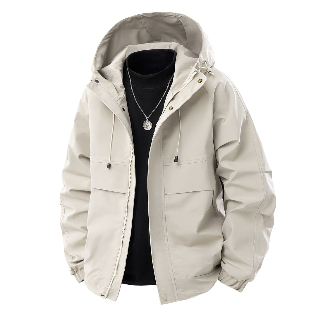 Herren Wasserabweisende urbane Parka‑Jacke mit verstellbarer Kapuze und Multifunktions‑Taschen Drune