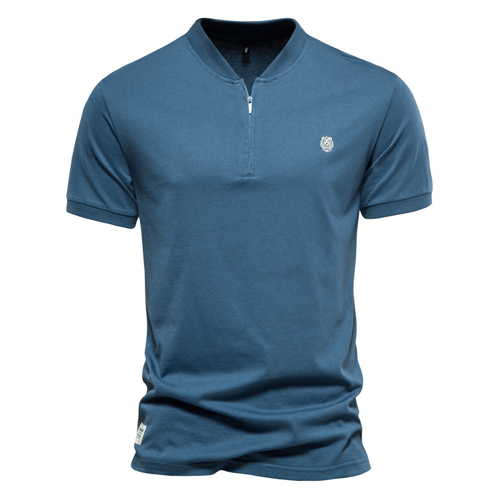 Herren Poloshirt mit modernem Stehkragen und hochwertigem Reißverschluss Drune