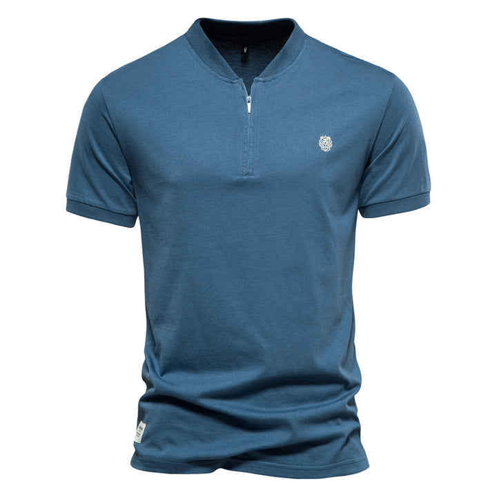 Herren Poloshirt mit modernem Stehkragen und hochwertigem Reißverschluss Drune