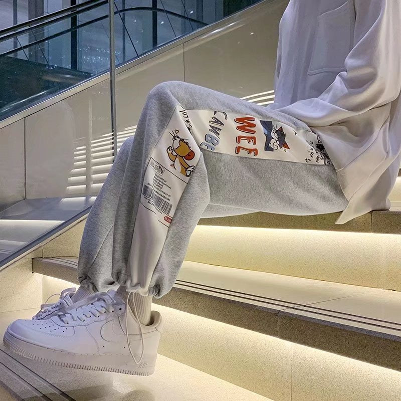 Damen Modische Jogginghose mit kreativem Grafikdruck Drune