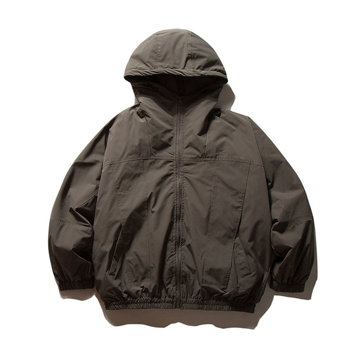 Herren Leichte wind- und wasserabweisende Kapuzenjacke im Boxy‑Oversize‑Cut mit Elastikbündchen Drune