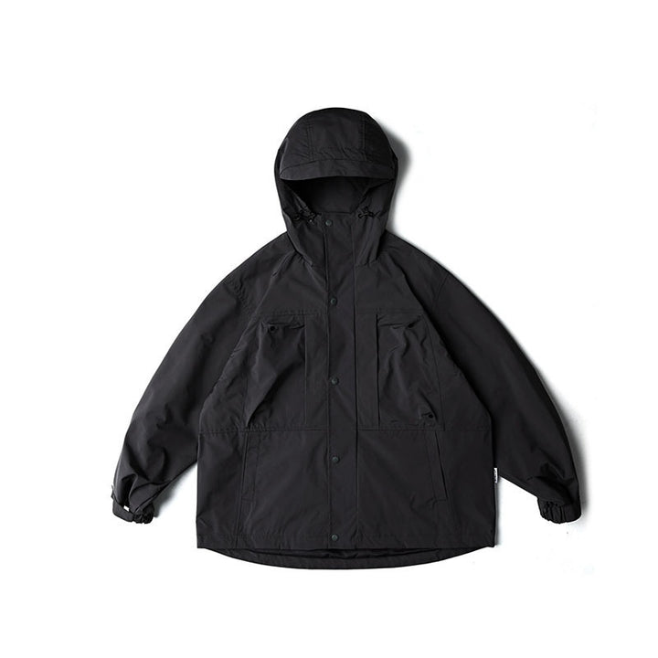 Unisex Wasserabweisende Oversize-Parka-Jacke mit Kapuze und Multifunktions-Taschen Drune