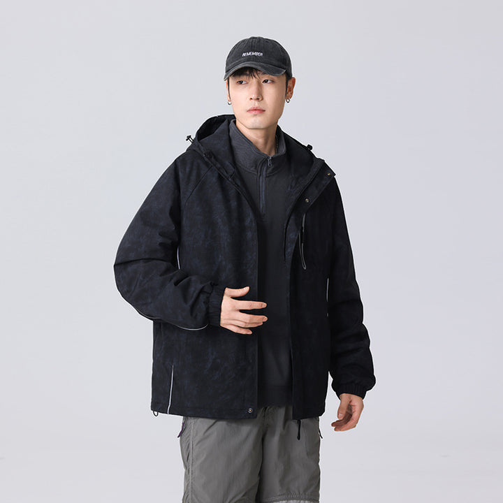 Herren Technische Regenjacke mit verschweißten Nähten und reflektierenden Details Drune