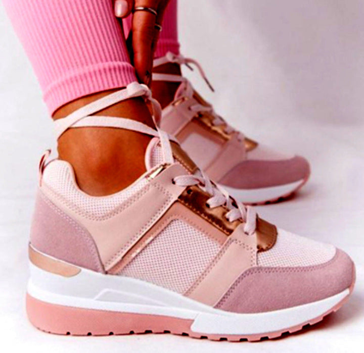 Damen modische Plateau-Sneaker mit atmungsaktiver Mesh-Oberfläche und komfortablem Fußbett Drune