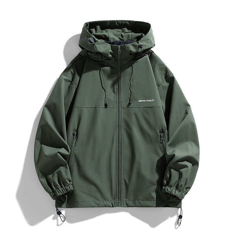 Herren Tech-Kapuzenwindbreaker mit verstellbarem Saum und wasserabweisender Membran Drune