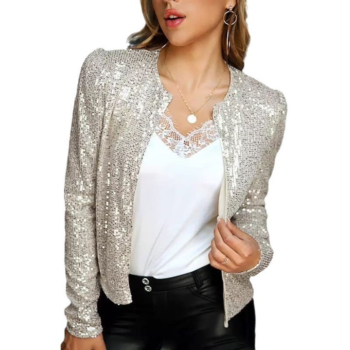 Damen Glitzernde Strickjacke mit raffinierten Details Drune