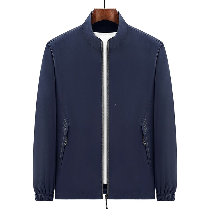 Herren Urbaner Micro‑Ripstop‑Übergangsblouson mit Stehkragen, verdecktem Reißverschluss & elastischen Manschetten Drune
