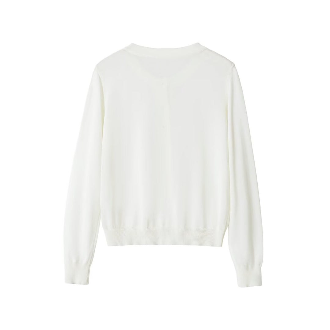 Damen Leichter Feinstrick‑Henley mit Knopfleiste, Rundhals und elastischem Rippbündchen Drune