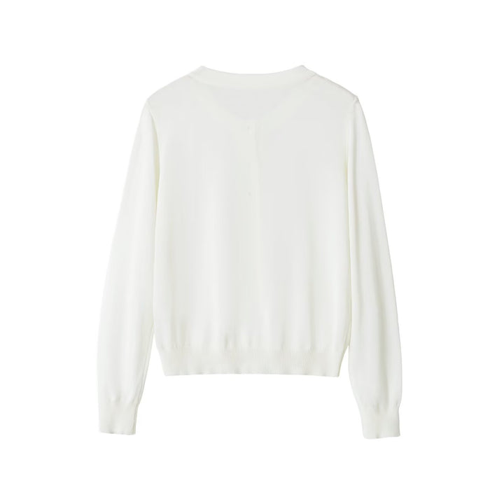 Damen Leichter Feinstrick‑Henley mit Knopfleiste, Rundhals und elastischem Rippbündchen Drune