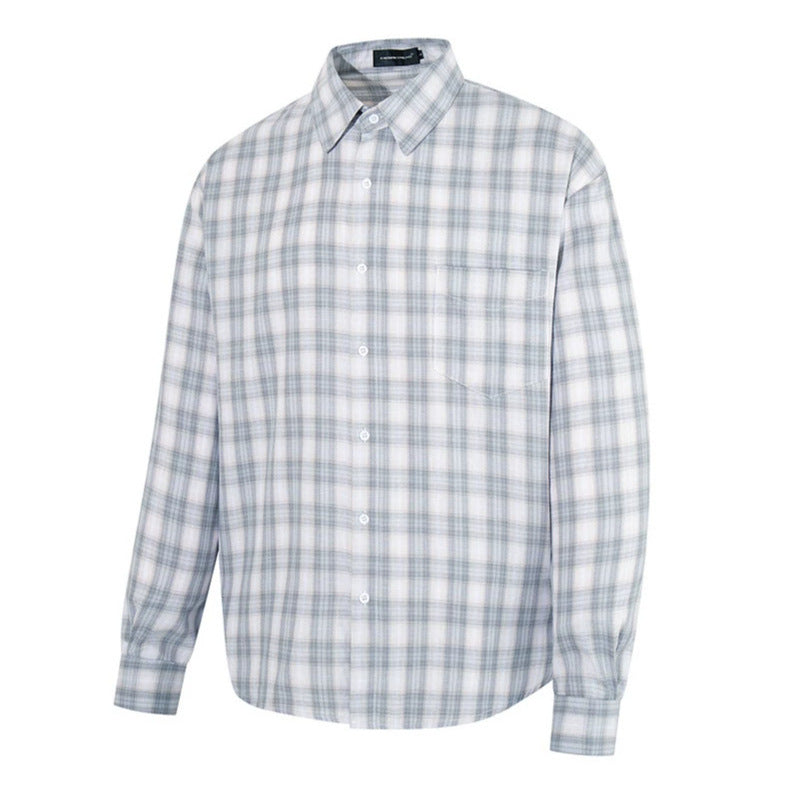 Herren Legeres Oversize-Hemd mit Karomuster, klassischem Hemdkragen und Brusttasche Drune