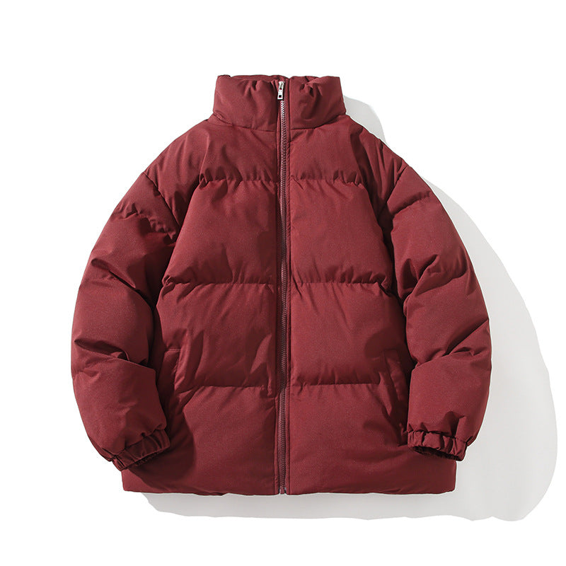 Herren Wattierte Oversize-Pufferjacke mit hohem Stehkragen & elastischen Bündchen Drune