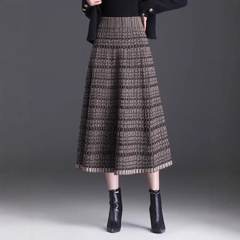 Damen Midi-Rock Drune