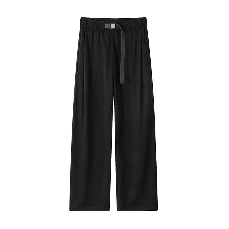Herren Extraweite Drapierte Wide‑Leg‑Hose aus schwerfallendem Jersey mit Tunnelzugbund und Bundfalten Drune