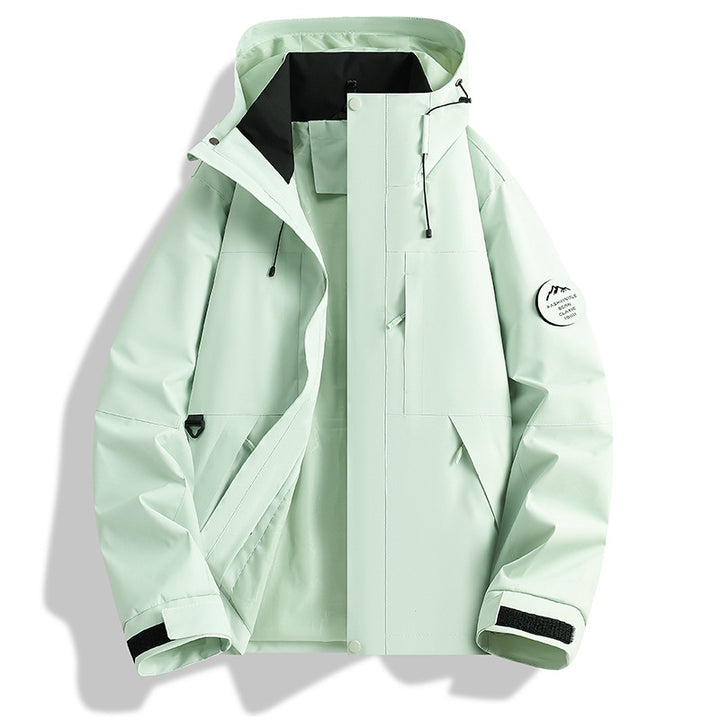 Herren Wasser- und Winddichte Softshell-Outdoorjacke mit verstellbarer Kapuze Drune