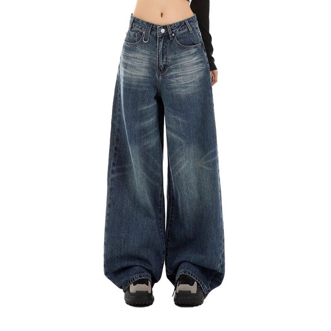 Damen weitere Jeans im modischen Used-Look Drune