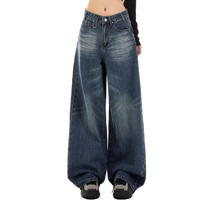 Damen weitere Jeans im modischen Used-Look Drune