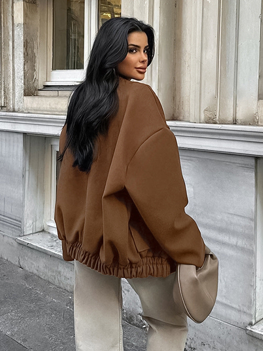 Damen Oversized Jacke aus bequemem Wollmix Drune
