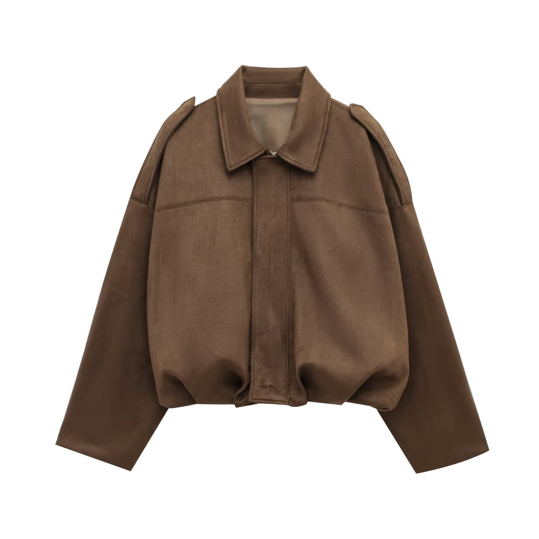 Damen modische Jacke mit voluminösen Ärmeln und elegantem Schnitt Drune