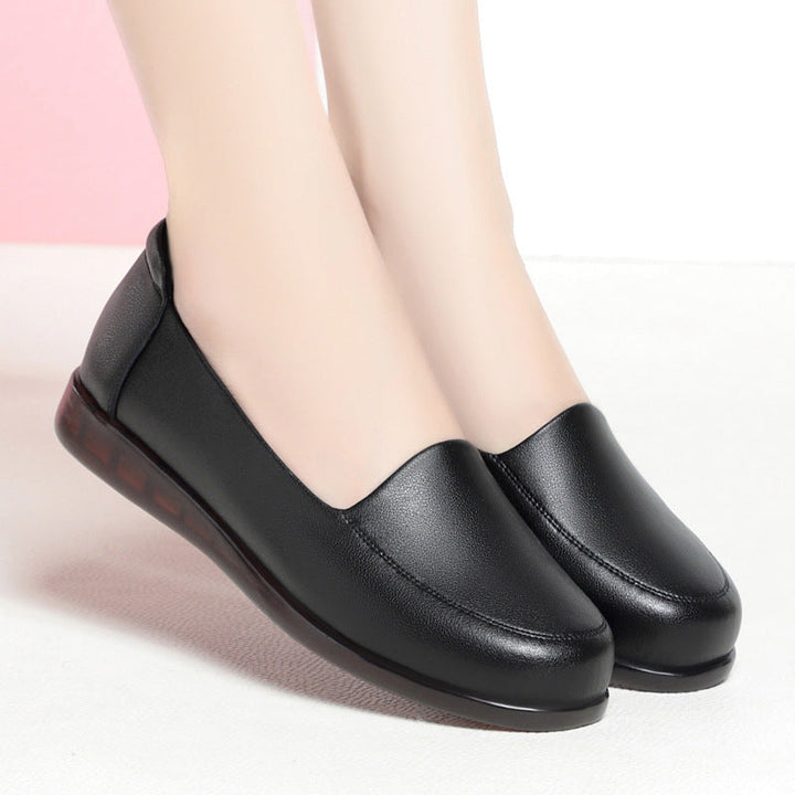 Damen Bequeme Slipper aus hochwertigem Kunstleder mit dämpfender Sohle Drune