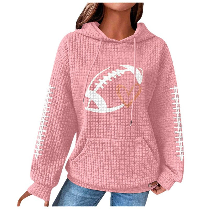 Damen Bequemer Kapuzenpullover mit Herzmotiv Drune