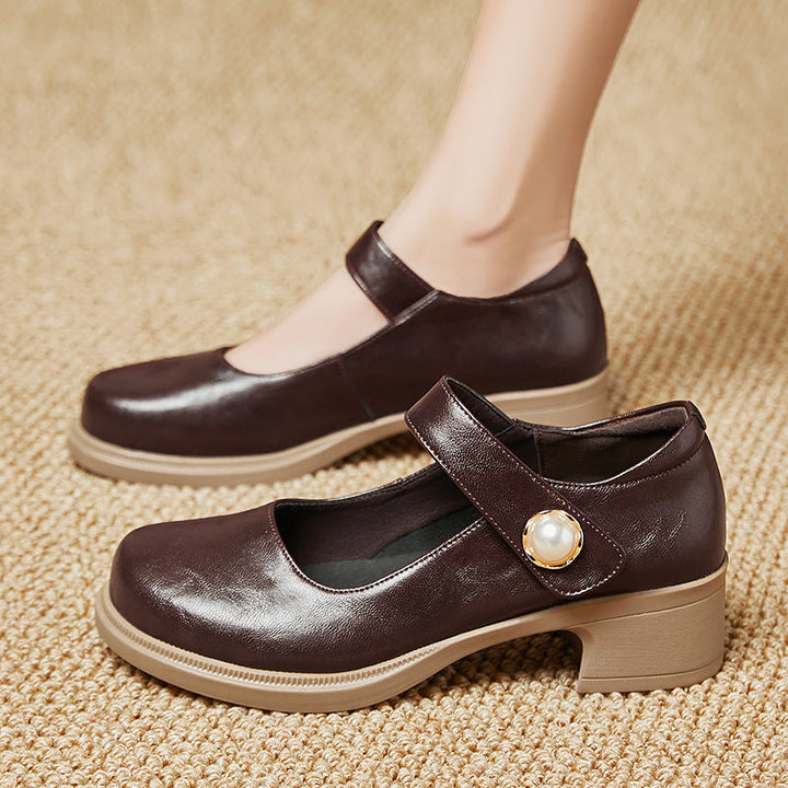 Damen Mary Jane Schuhe mit verstellbarem Riemen und bequemer Sohle Drune