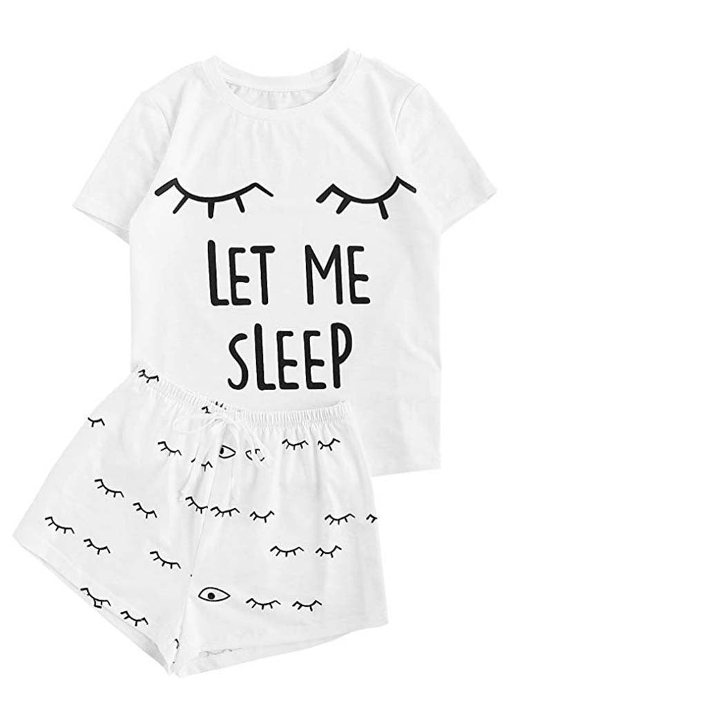 Damen Pyjama-Set mit humorvollem Print und bequemer Passform Drune
