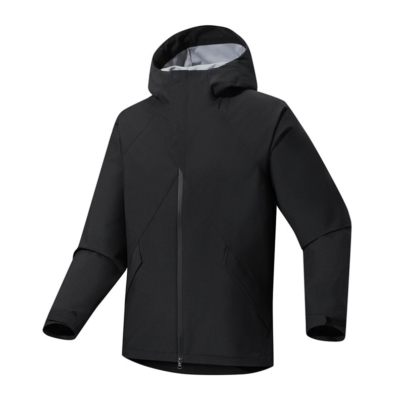 Herren Urbaner Softshell-Trekkingparka mit nahtversiegelter Wetterschutzmembran und anatomischer Kapuze Drune