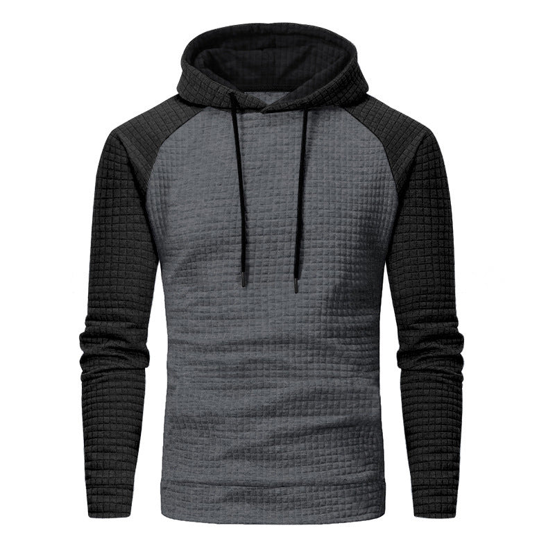 Herren Texturiertes Kapuzen‑Sweatshirt mit Waffelstruktur und Raglanärmeln Drune
