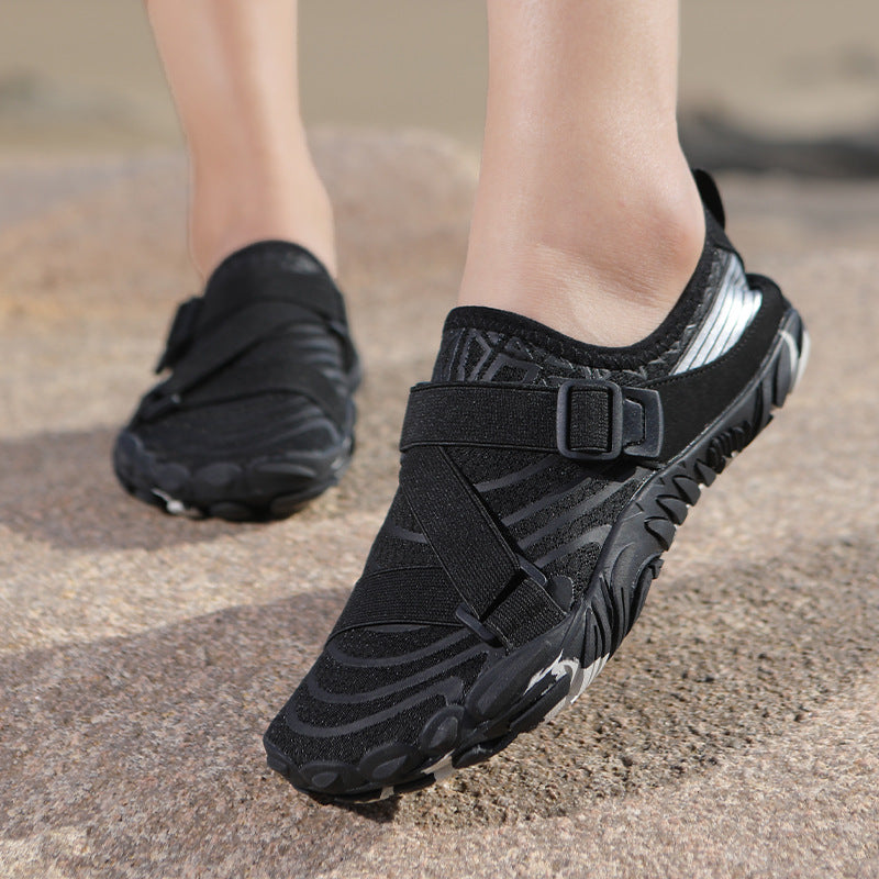 Damen Sportliche Aquafitness-Schuhe mit verstellbarem Gurt und rutschfester Sohle Drune
