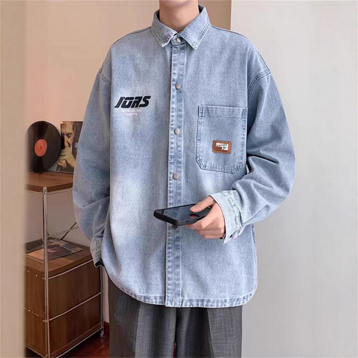 Herren Lässige Denim-Jacke Drune