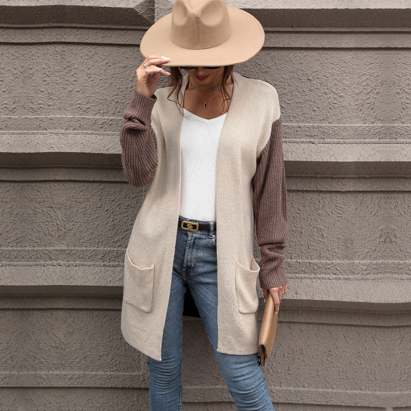 Damen Stilvolle Strickjacke mit offenen Front Drune