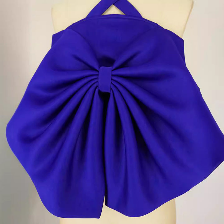 Damen Extravagantes Top mit voluminösem Schleifen-Design Drune