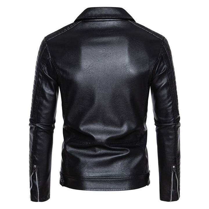 Herren Modische Kunstleder Bikerjacke Drune