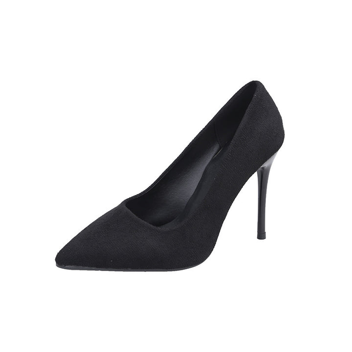 Damen nan spitze Veloursleder-Optik Pumps mit gepolstertem Fußbett und schlankem Stilettoabsatz Drune