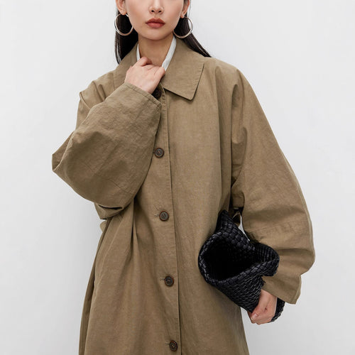 Damen Oversized Trenchcoat Drune