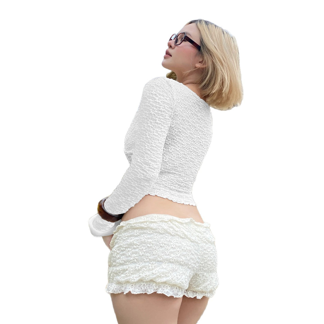 Damen Spitzenbluse mit tailliertem Schnitt Drune