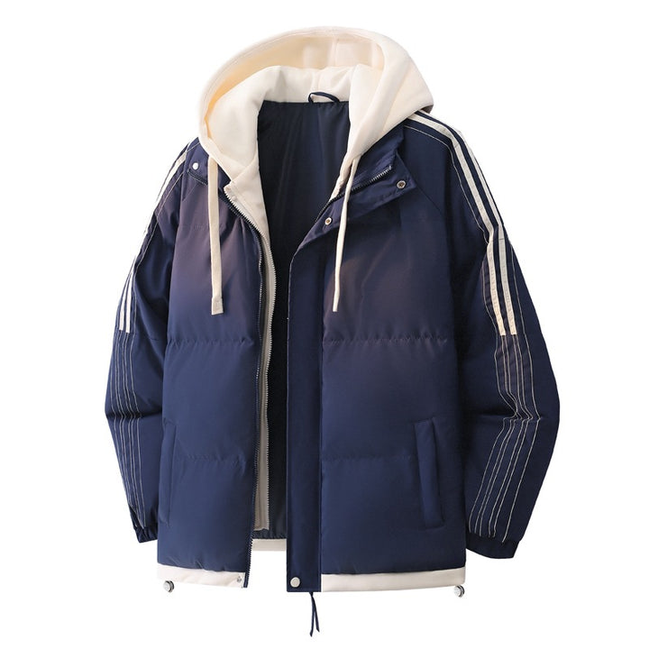Damen Modische Steppjacke mit Kapuze und Innensweater Drune