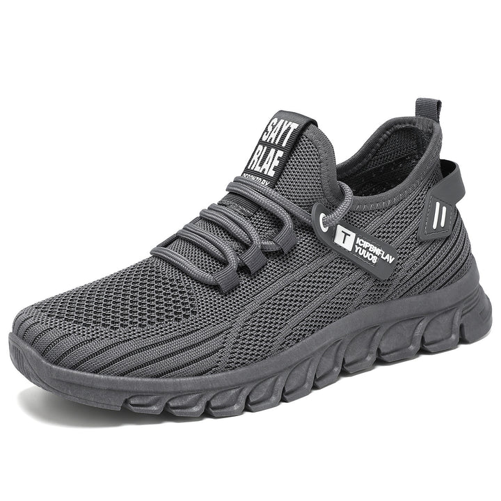 Herren nan atmungsaktiver Strick-Chunky-Sneaker mit elastischem Einstieg, stabiler Dämpfungssohle und Zuglasche Drune
