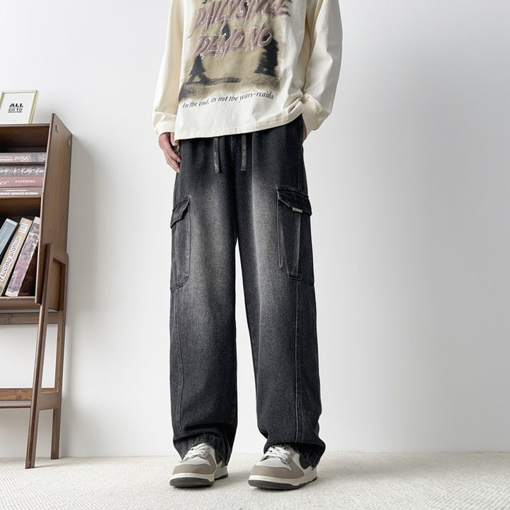Herren Cargo-Jeans mit weitem Schnitt und Taschen Drune
